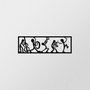 Wallity Musicians Escultura de Pared de Metal Negra